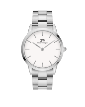 DW00100341 40MM ICONIC LINK STEEL WHITE