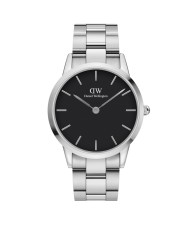 DW00100342 40MM ICONIC LINK STEEL BLK