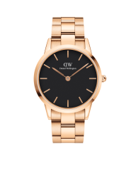 DW00100344 40MM ICONIC LINK RG BLK