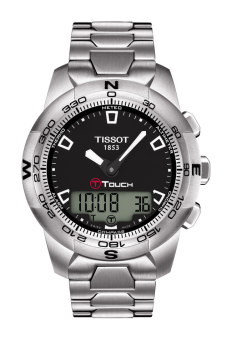 Tissot T0474201105100 T-TOUCH II/GS/TACT/STEEL/BLACK DIAL 