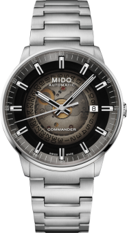 Mido M0214071141100 Commander Gradient Stainless steel bracelet / black dial 