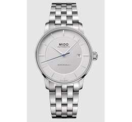Mido M0374071103100 Baroncelli II Gent Signature  / silver dial 
