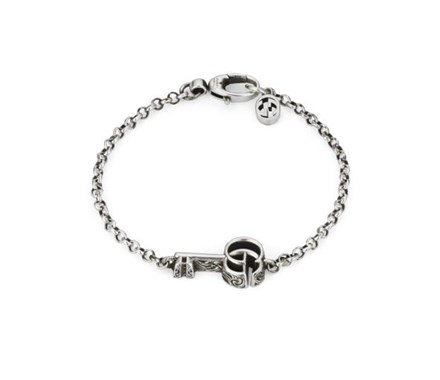 Gucci Gioielli YBA632207001018 GG Marmont bracelet key shiny silver 