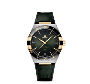 Omega O13123412110001 Constellation V 41 Steel/Yellow Gold Green leather 