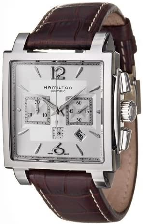 Jazzmaster Square Chrono Argento Pelle