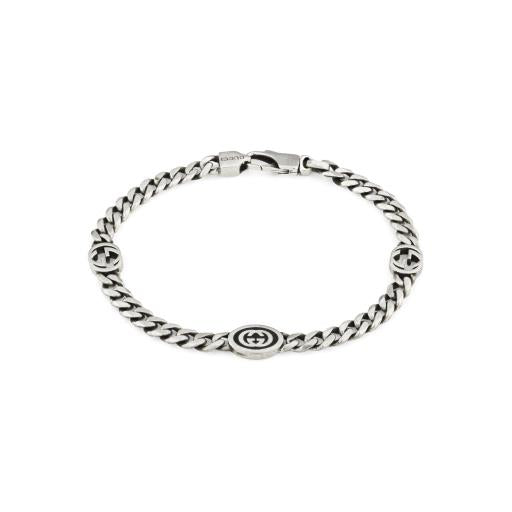 Bracciale INTERLOCKING gourmette L argento enamel