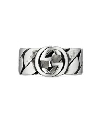 Anello INTERLOCKING 8mm M gourmette argento
