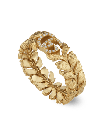 FLORA Anello 7.5MM OroGiallo Diamanti