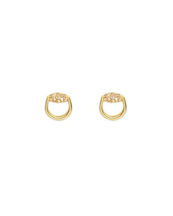 Orecchini Horsebit STUD SM Yellow Gold&BRN Diamonds